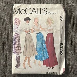 Vintage McCall’s Retro Skirt Sewing Pattern 6732 Misses Size‎ 12